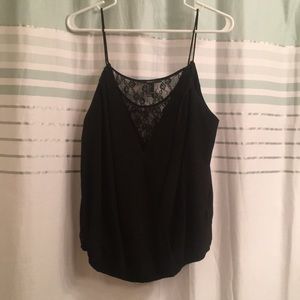 Black lace dressy tank top
